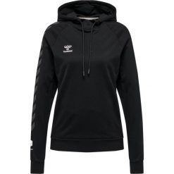 Damska bawełniana bluza z kapturem Hummel Move Grid. Czarne bluzy damskie Hummel, s, bez wzorów, z bawełny, sportowe, bez ramiączek, z kapturem. Za 159.99 zł.