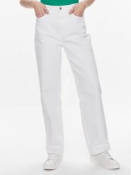 Tommy Hilfiger Jeansy WW0WW41319 Biały Straight Fit. Białe jeansy damskie Tommy Hilfiger, bez wzorów, z bawełny. Za 359.99 zł.