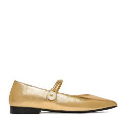Baleriny GINO ROSSI. Żółte balerinki damskie Gino Rossi, bez wzorów, bez obcasa, bez zapięcia. Za 349.99 zł.