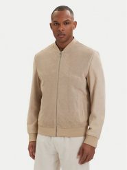 KARL LAGERFELD Kurtka skórzana 555011 562411 Beżowy Regular Fit. Brązowe kurtki męskie KARL LAGERFELD, m, bez wzorów, ze skóry, bez kaptura. Za 3,299.00 zł.