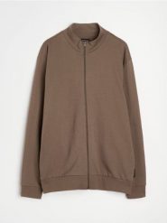 Bluza bomberka - brązowy. Brązowe kurtki męskie Sinsay, l, bez wzorów, bez kaptura. Za 49.99 zł.