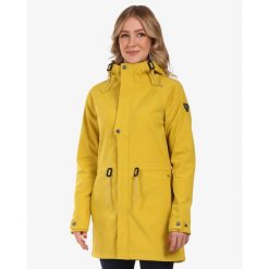 Damski płaszcz softshell Kilpi LASIKA-W. Żółte płaszcze damskie Kilpi, m, bez wzorów, z softshellu, sportowe, bez kołnierzyka, bez kaptura. Za 422.05 zł.