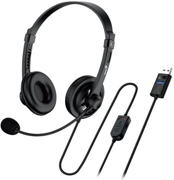 Słuchawki Genius GENIUS słuchawki HS-230U/ USB/ czarny. Czarne słuchawki bezprzewodowe Genius. Za 72.36 zł.