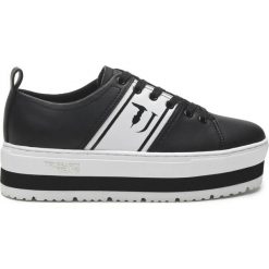 Trussardi Jeans Tenisówki Czarny Biały. Białe trampki i tenisówki damskie TRUSSARDI JEANS, bez wzorów, z jeansu, bez zapięcia. Za 757.95 zł.