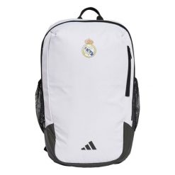 Plecak Real Madrid Home. Białe plecaki męskie Adidas, bez wzorów, z materiału, sportowe. Za 133.44 zł.