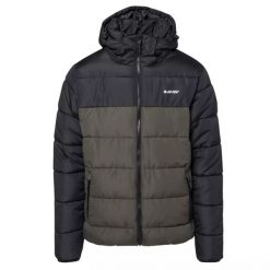 Kurtka męska ocieplana Hi-Tec Safi SP - zielono-czarna, Rozmiar XL. Czarne kurtki męskie Hi-tec, m, bez wzorów, z materiału, sportowe, bez kaptura. Za 159.99 zł.
