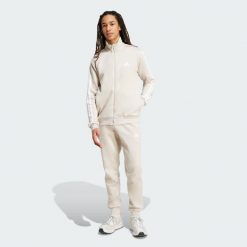 Dres Sportswear Basic 3-Stripes Fleece. Brązowe komplety dresowe męskie Adidas, uniwersalny, bez wzorów, z dresówki. W wyprzedaży za 250.92 zł.