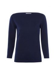 Brookshire Sweter z dzianiny Kobiety Bawełna niebieski, XXL. Niebieskie swetry nierozpinane damskie brookshire, xxl, bez wzorów, z bawełny, eleganckie, bez kołnierzyka, bez ramiączek. Za 149.95 zł.