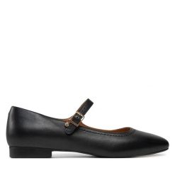 Baleriny R.Polański. Czarne balerinki damskie R.Polański, bez wzorów, bez obcasa, bez zapięcia. Za 249.99 zł.