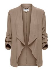 ONLY Marynarka Lalia 15367395 Brązowy jasny Regular Fit. Brązowe marynarki i żakiety damskie ONLY, bez wzorów, z wiskozy, bez kołnierzyka, bez ramiączek. Za 199.99 zł.