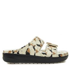 Klapki Crocs. Brązowe klapki damskie Crocs, bez wzorów, bez zapięcia. Za 229.99 zł.