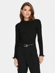 ONLY Bluzka Leslie 15277888 Czarny Regular Fit. Czarne bluzki damskie ONLY, xs, bez wzorów, z bawełny, bez kołnierzyka, bez ramiączek. Za 129.99 zł.