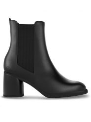 ECCO Botki Sculpted Lx 55 22270301001 Czarny. Czarne botki damskie ecco, bez wzorów, ze skóry, bez obcasa, na słupku, bez zapięcia. Za 659.99 zł.