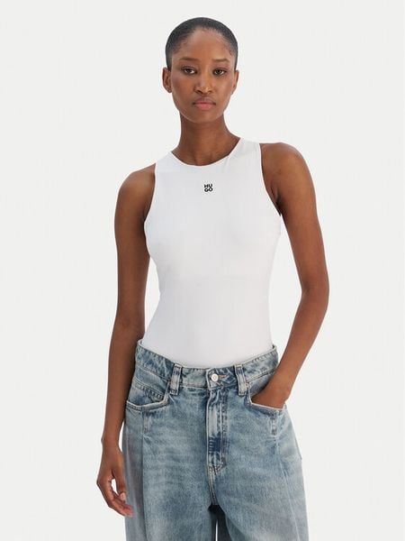 HUGO Body Dasiel 50545196 Biały Slim Fit. Białe body Hugo, bez wzorów, z syntetyku. Za 237.99 zł.