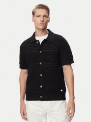 Tommy Jeans Koszula Crochet DM0DM23373 Czarny Regular Fit. Czarne koszule męskie Tommy Jeans, m, bez wzorów, z jeansu, bez kołnierzyka, bez ramiączek. Za 489.99 zł.