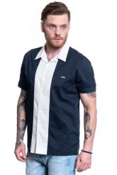 MĘSKA KOSZULA LEE SS BOWLING SHIRT REGULAR FIT SKY CAPTAIN L68BTGHY 112117040. Koszule męskie Lee, l, bez wzorów, bez kołnierzyka, bez ramiączek. Za 129.99 zł.