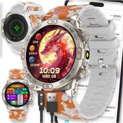 SMARTWATCH ZEGAREK WATCH AMOLED 5 ATM SP02 MĘSKI SMART ROZMOWY SPORT OPASKA KC86. Zegarki męskie Active Band, bez wzorów. Za 179.99 zł.