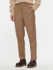 Weekend Max Mara Spodnie materiałowe Hateley 2425136052 Beżowy Regular Fit. Brązowe spodnie materiałowe damskie Weekend Max Mara, bez wzorów, z materiału. Za 829.99 zł.