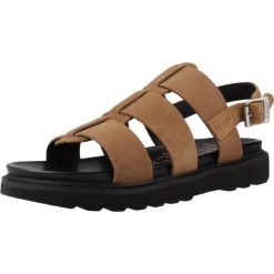 Sandały KICKERS NEOSINEAD Brązowy. Brązowe sandały damskie Kickers, bez wzorów, ze skóry, bez obcasa, bez zapięcia. Za 338.90 zł.