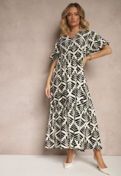 Czarna Sukienka z Wiskozą o Rozkloszowanym Kroju w Roślinny Wzór Heledis. Czarne sukienki damskie Renee, na co dzień, na lato, l, bez wzorów, z bawełny, eleganckie, bez kołnierzyka, bez ramiączek, maxi, rozkloszowane. Za 99.99 zł.