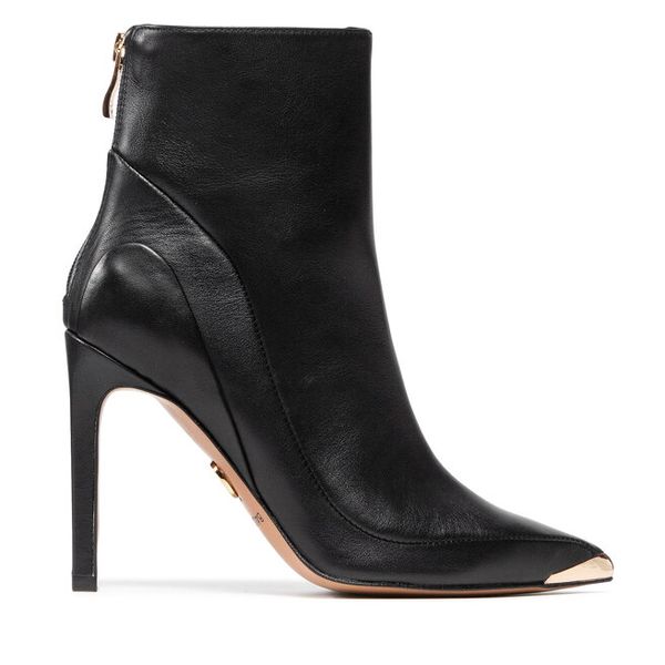 Botki Baldowski. Czarne botki damskie Baldowski, bez wzorów, bez obcasa, na szpilce, bez zapięcia. Za 579.99 zł.