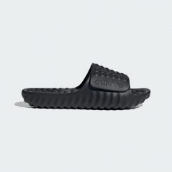 Klapki Adissage 360rec. Czarne klapki damskie Adidas, bez wzorów, sportowe, bez obcasa, bez zapięcia. Za 149.00 zł.