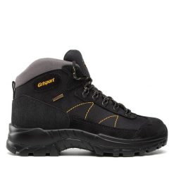 Trekkingi Grisport. Czarne botki męskie Grisport, bez wzorów, sportowe, bez obcasa, bez zapięcia. Za 219.99 zł.