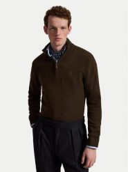 Polo Ralph Lauren Sweter 710876756503 Brązowy ciemny Regular Fit. Brązowe swetry męskie Polo Ralph Lauren, m, bez wzorów, z wełny, bez kołnierzyka, bez ramiączek. Za 1,199.00 zł.
