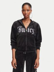 Juicy Couture Bluza Old Gothic JCWAS226333 Czarny Slim Fit. Czarne bluzy damskie Juicy Couture, s, bez wzorów, z syntetyku, bez ramiączek, bez kaptura. Za 407.99 zł.