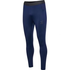Legginsy Hummel Pro. Niebieskie legginsy damskie Hummel, bez wzorów. Za 291.00 zł.