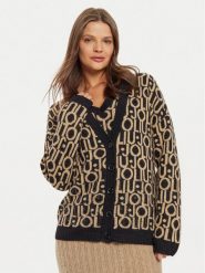 Liu Jo Kardigan WF4460 MA30P Brązowy Regular Fit. Brązowe kardigany damskie Liu Jo, xs, bez wzorów, z wełny, bez kołnierzyka. Za 629.99 zł.
