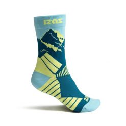 Termiczne skarpety górskie CLAY do połowy łydki, grube i wygodne (1 para). Niebieskie skarpetki damskie IZAS, bez wzorów, z nylonu. Za 126.04 zł.