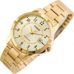 Zegarek Casio ZŁOTY ZEGAREK MĘSKI CASIO MTP-V004G-9B (zd047a) + BOX. Żółte zegarki męskie Casio, bez wzorów, złote. Za 166.03 zł.