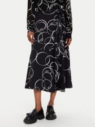 KARL LAGERFELD Spódnica midi 245W1203 Czarny Regular Fit. Czarne spódnice damskie KARL LAGERFELD, bez wzorów, z wiskozy, midi. Za 649.99 zł.