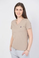 Jott Koszulka damska Jott Cancun SS23WTSH12-804. Bluzki damskie Jott, bez wzorów, bez kołnierzyka, bez ramiączek. Za 219.00 zł.