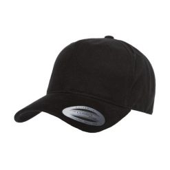 Czapka Z Daszkiem Unisex Dla Dorosłych Ze Szczotkowanej Bawełny O Średnim. Czarne czapki damskie FLEXFIT, bez wzorów, z bawełny. Za 65.99 zł.