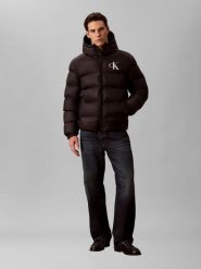 Calvin Klein Jeans kurtka pikowana Mężczyźni Sztuczne włókno czarny, S. Czarne kurtki męskie Calvin Klein Jeans, m, bez wzorów, z jeansu, bez kaptura. Za 849.95 zł.