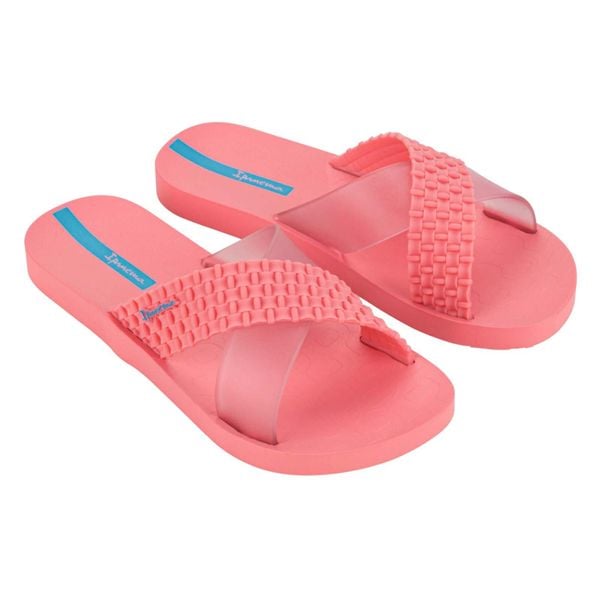 Klapki damskie Ipanema Sense Slide. Niebieskie klapki damskie Ipanema, bez wzorów, sportowe, bez obcasa, bez zapięcia. Za 69.99 zł.