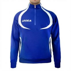 Kurtka do biegania Męska Algieria z kapturem niebiesko-biała. Białe kurtki męskie Legea, m, bez wzorów, z bawełny, bez kaptura, do biegania. Za 64.00 zł.