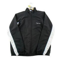 Second life - Kurtka dresowa męska RBK Y2K - Stan dobry. Czarne kurtki męskie Reebok, l, bez wzorów, z dresówki, retro, bez kaptura. Za 164.76 zł.
