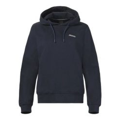 Bluza damska z kapturem Musto. Niebieskie bluzy damskie Musto, bez wzorów, sportowe, bez ramiączek, z kapturem. Za 367.50 zł.