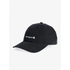 Czapka z daszkiem damska Carhartt Canvas Embroidered Graphic Cap. Czarne czapki damskie Carhartt, bez wzorów, sportowe. Za 88.99 zł.