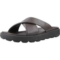 Sandały GEOX U SPHERICA EC6 Brązowy. Brązowe sandały męskie Geox, bez wzorów, ze skóry, bez zapięcia. Za 365.99 zł.