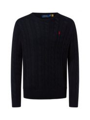 Polo Ralph Lauren Męski sweter z dzianiny Mężczyźni Bawełna niebieski jednolity, L. Niebieskie swetry męskie Polo Ralph Lauren, l, bez wzorów, z bawełny, eleganckie, bez kołnierzyka, bez ramiączek. Za 949.95 zł.