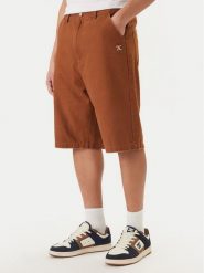 DC Shoes Szorty jeansowe EDYWS03167 Miedziany Wide Leg. Brązowe szorty męskie DC Shoes, bez wzorów, z bawełny. Za 319.99 zł.