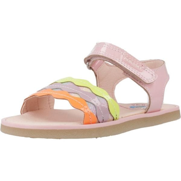 Sandały PABLOSKY 054179P Rose. Czerwone sandały damskie Pablosky, bez wzorów, ze skóry, bez obcasa, bez zapięcia. Za 168.99 zł.