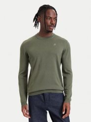 KARL LAGERFELD Sweter 655000 564399 Zielony ciemny Regular Fit. Zielone swetry męskie KARL LAGERFELD, m, bez wzorów, z wełny, bez kołnierzyka, bez ramiączek. Za 569.99 zł.