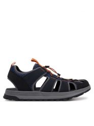 Clarks Sandały ATL Trek Wave 26181516 Granatowy. Niebieskie sandały męskie Clarks, bez wzorów, z materiału, bez zapięcia. Za 289.99 zł.