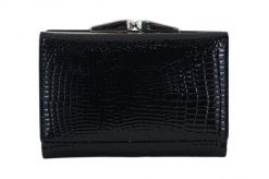 Czarny lakierowany portfel skórzany damski. Czarne portfele damskie Barberinis, z lakierowanej skóry. Za 135.99 zł.