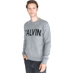 Calvin Klein Sweter Szary. Szare swetry męskie Calvin Klein, l, bez wzorów, z bawełny, bez kołnierzyka, bez ramiączek. Za 330.95 zł.